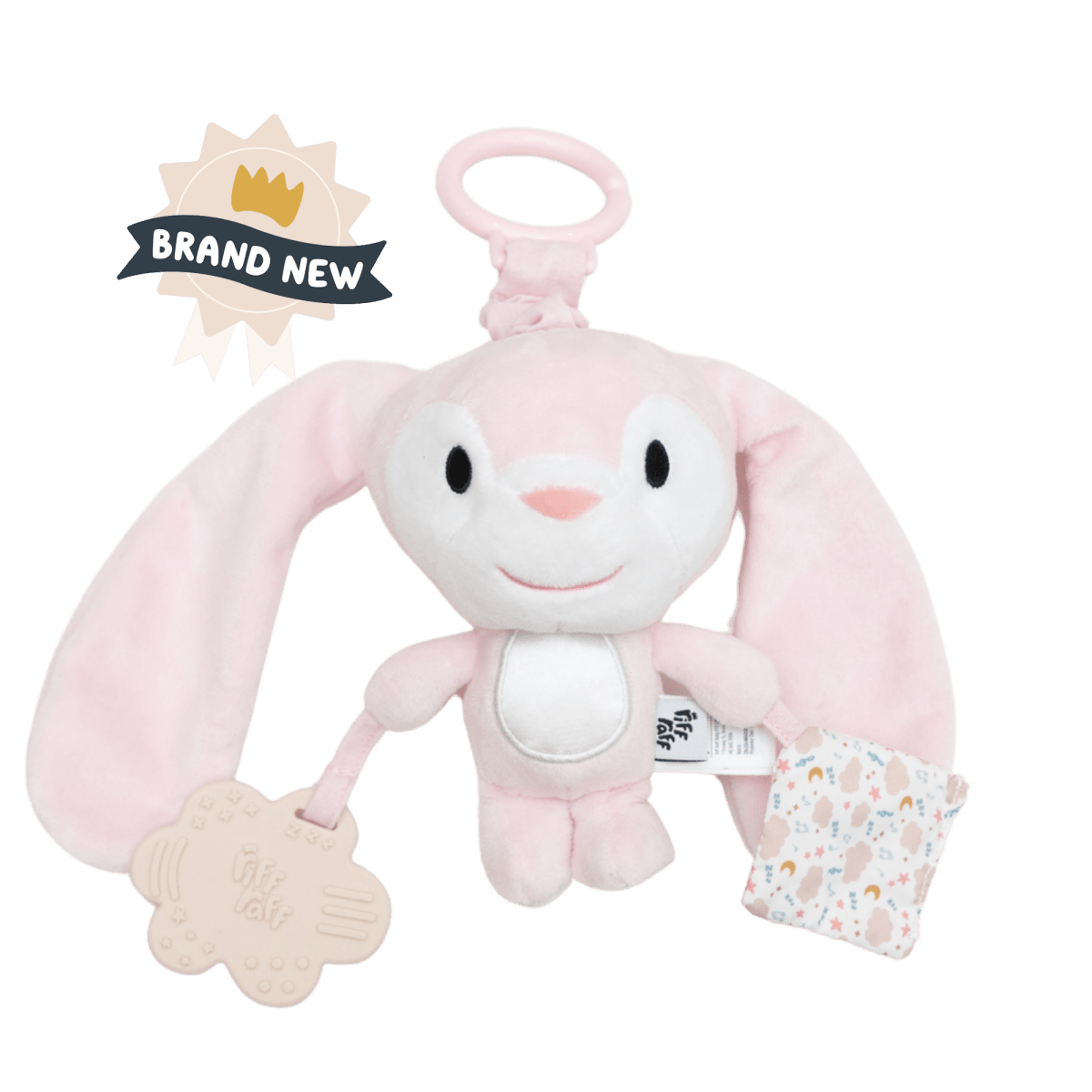 Sensory Pram Toy - Blush the Bunny - Riff Raff Baby US