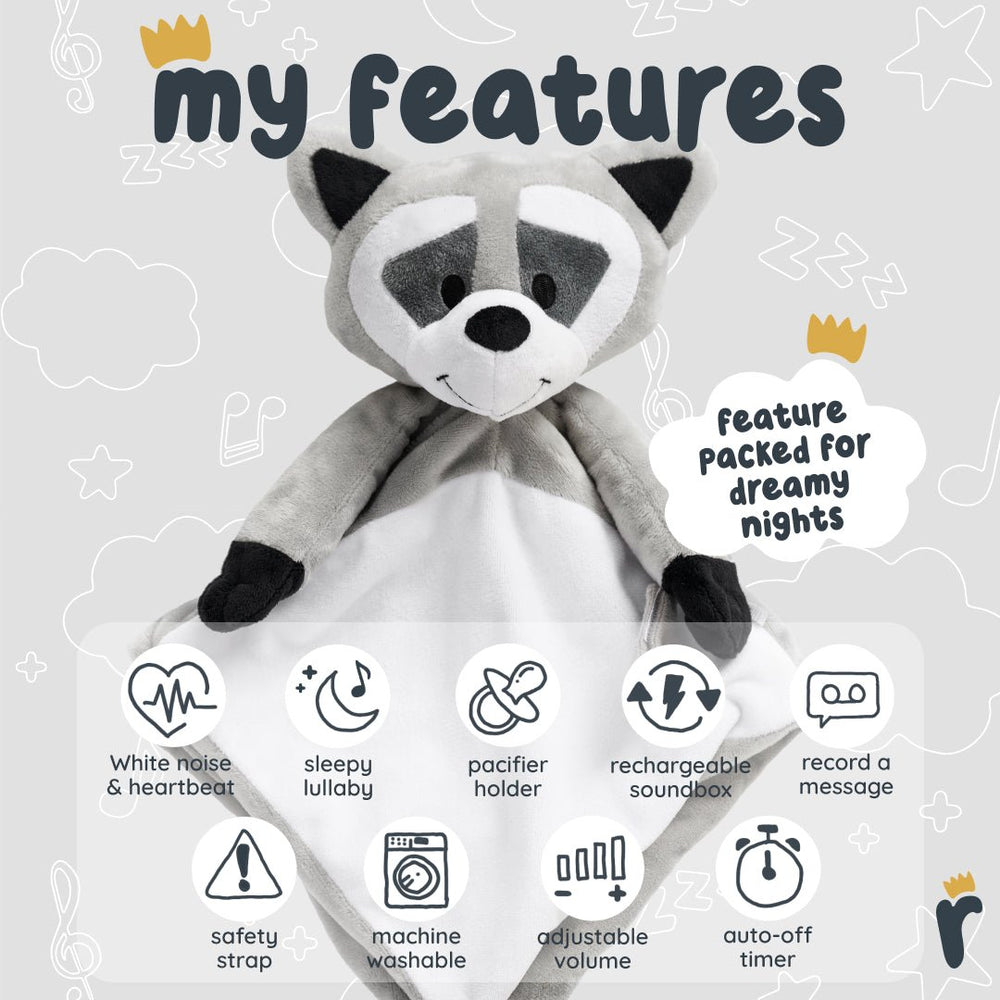 Sleep Toy - Bandit The Raccoon - Riff Raff Baby US