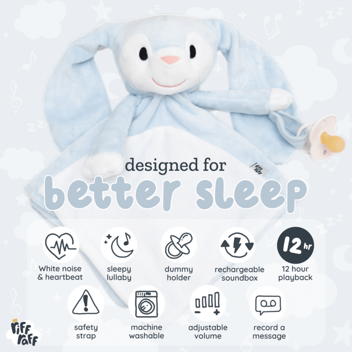 Sleep Toy - Billy the Bunny - Riff Raff Baby US