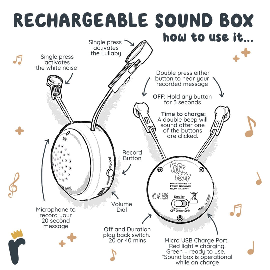 Spare Soundbox (Rechargeable) - Riff Raff Baby US