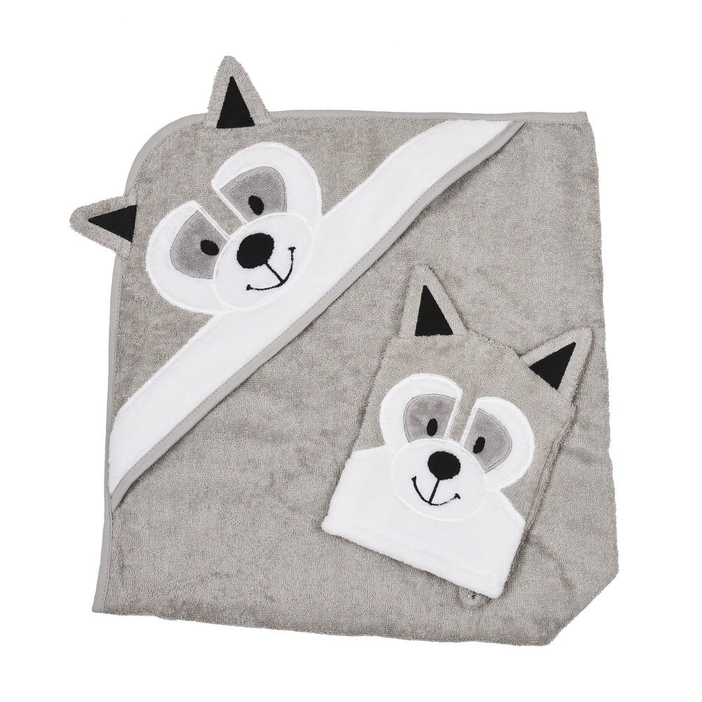 Hooded Towel - Bandit The Raccoon