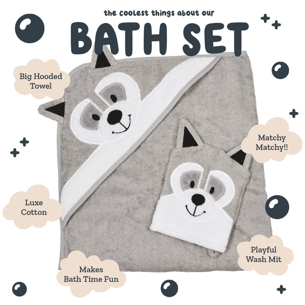 Hooded Towel - Bandit The Raccoon - Riff Raff Baby US