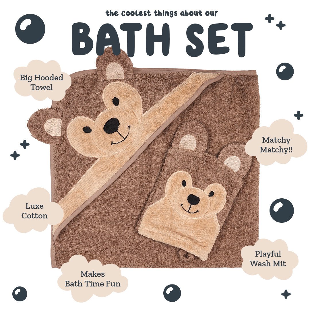 Hooded Towel - Banjo The Bear - Riff Raff Baby US
